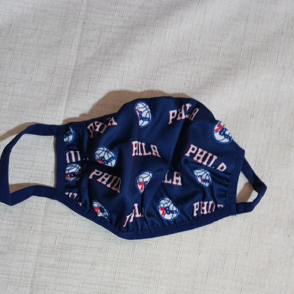 NBA Philadelphia 76ers Face Masks 3 blue mask Trio